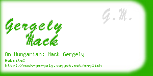 gergely mack business card